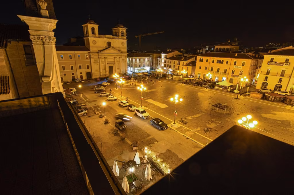 Vista sulla città dell'Aquila dal B&B in Piazza del Mercato